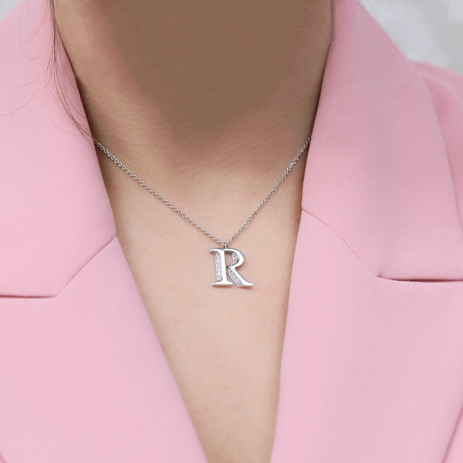 Berry's 18ct White Gold Diamond Initial Pendant & Chain - Berry's Jewellers