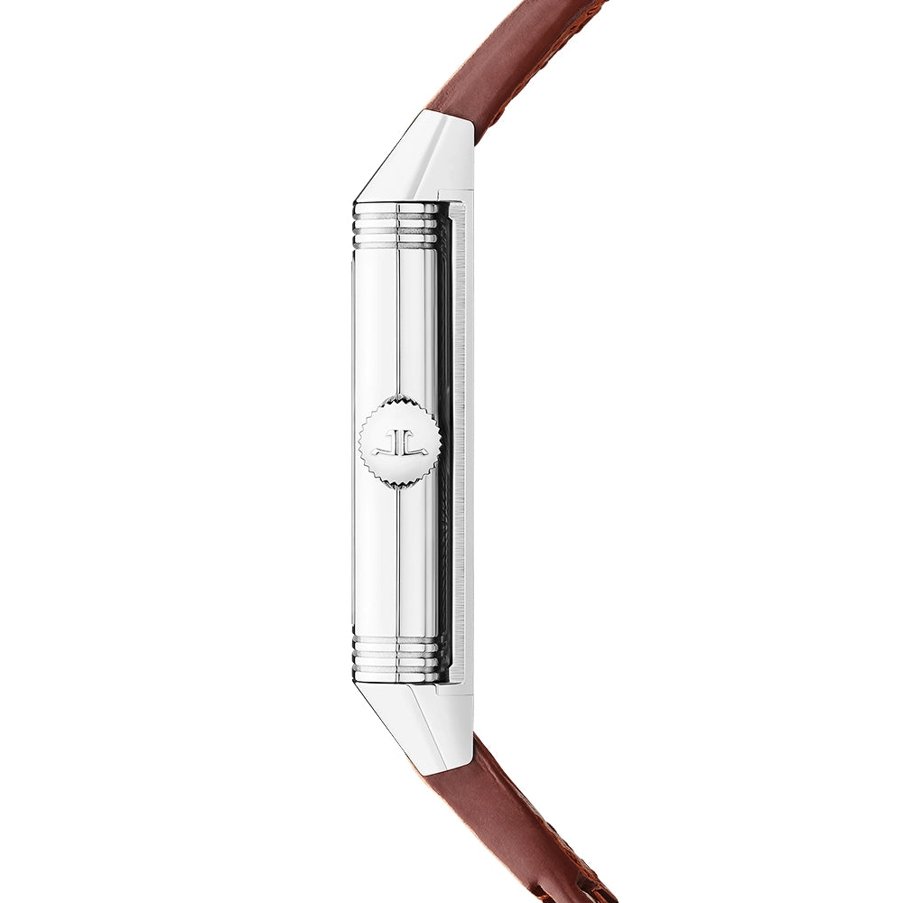 Jaeger-LeCoultre Reverso Tribute Monoface Silver Dial Leather Strap Watch - Berry's Jewellers