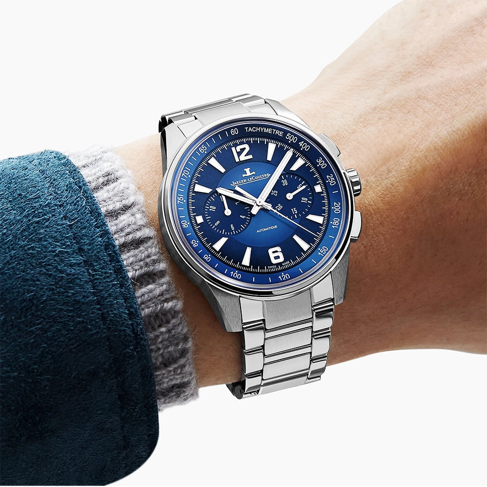 Jaeger-LeCoultre Polaris Chronograph 42mm Blue Dial Men's Bracelet Watch - Berry's Jewellers