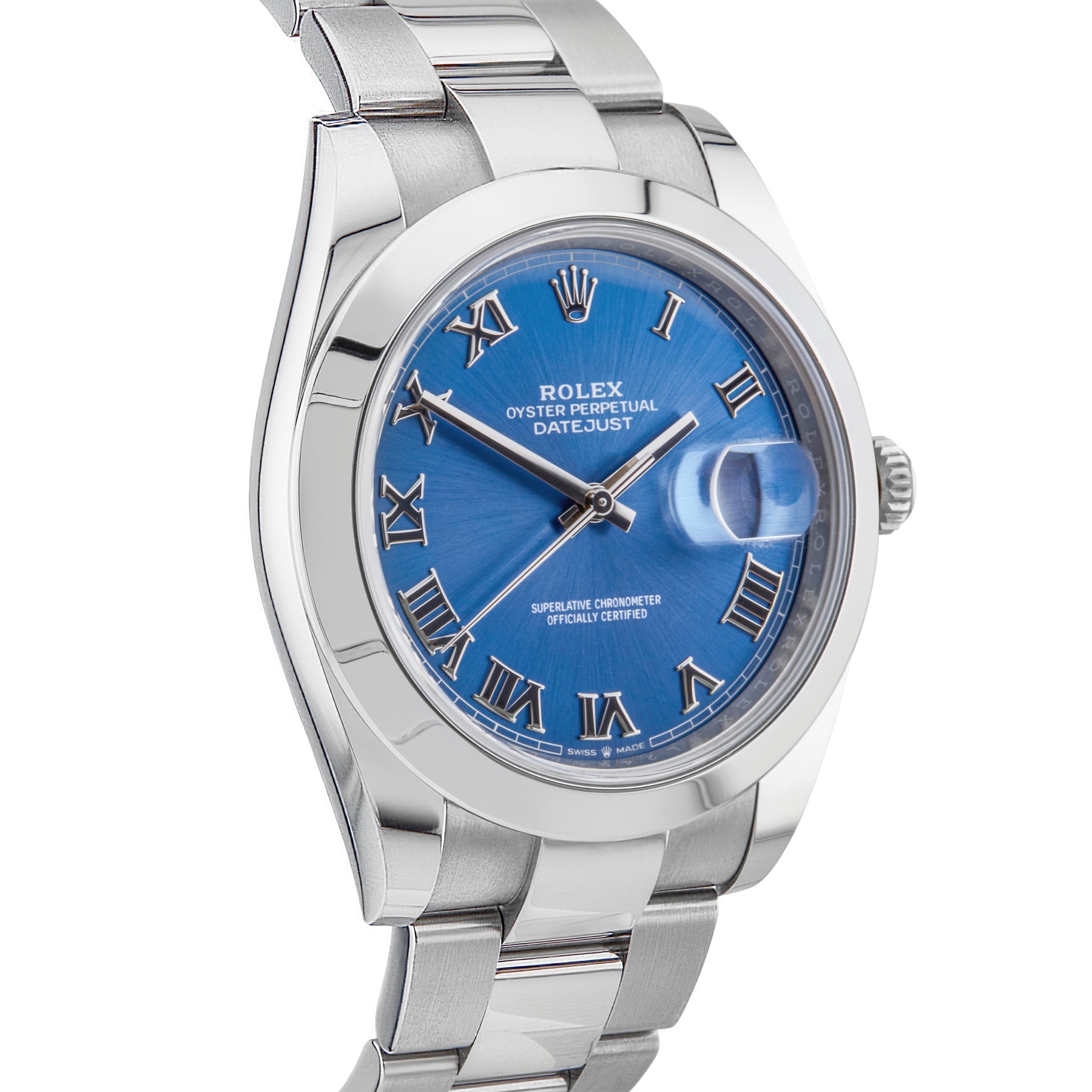 Rolex Datejust 41mm Blue Roman Dial Men's Bracelet Watch (2023)