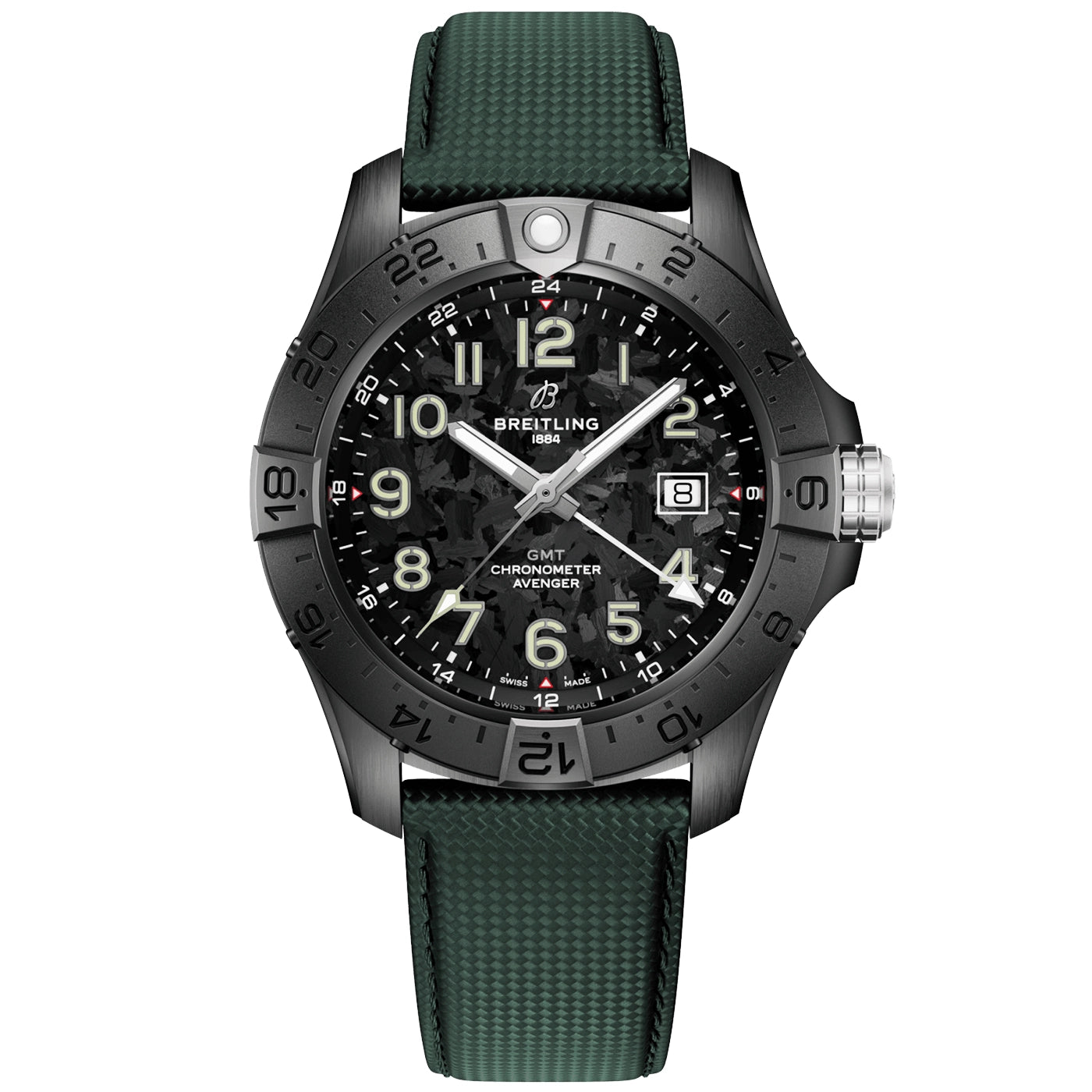 Avenger Night Mission GMT 44mm Men's Black Ceramic Watch