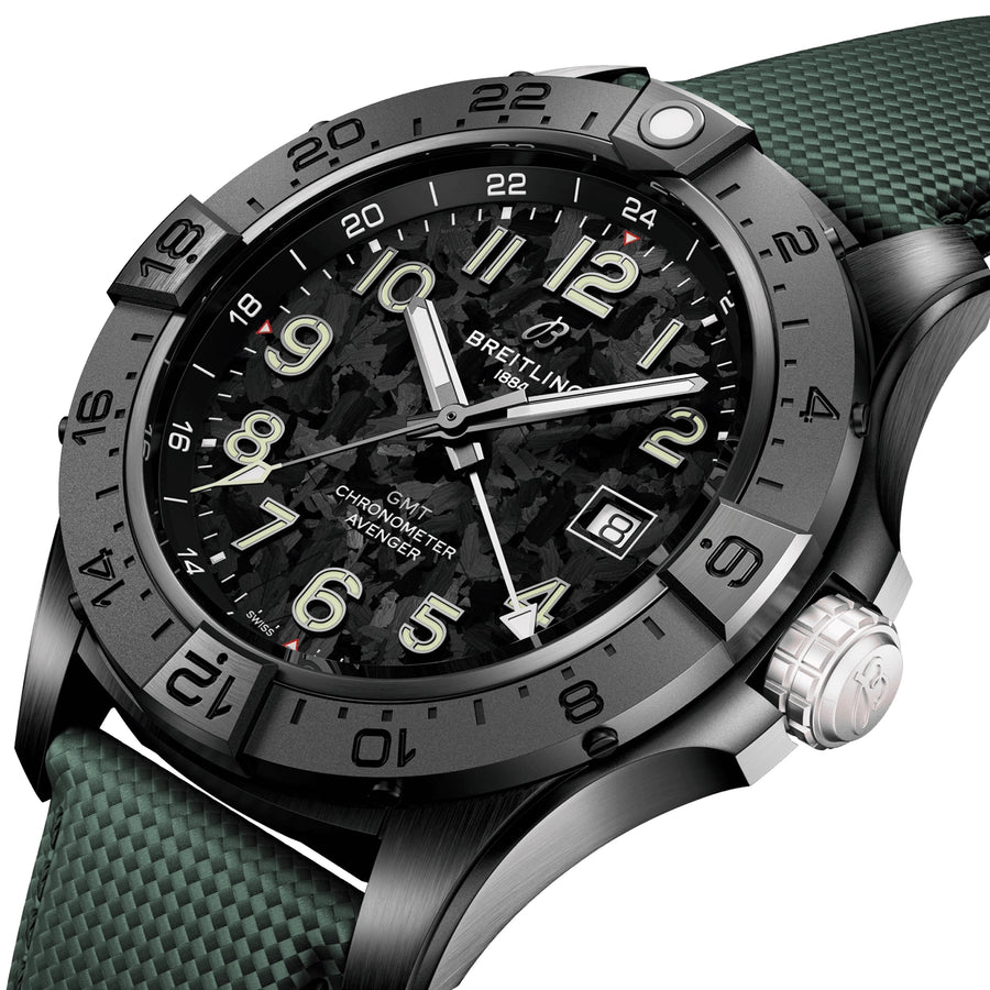 Avenger Night Mission GMT 44mm Men's Black Ceramic Watch