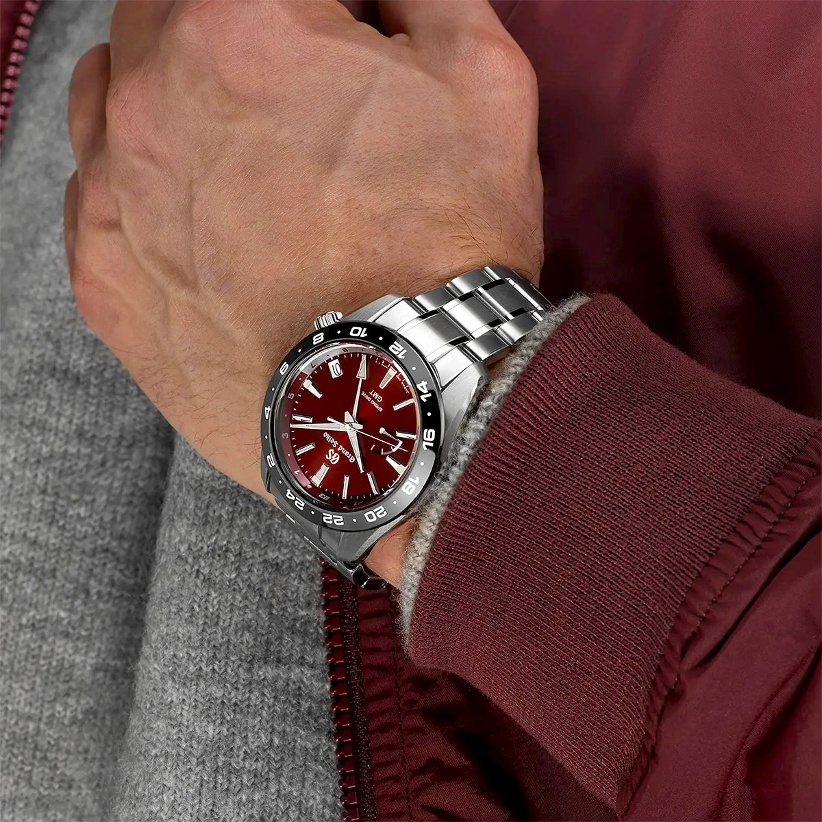 Sport GMT 41mm 'Hotaka Peaks - Morning Glow' Red Dial Spring-Drive Watch