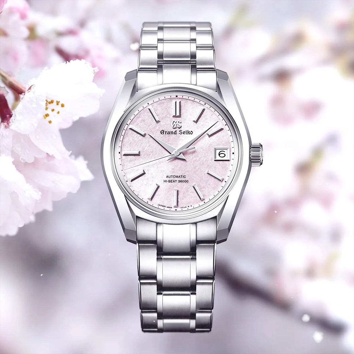 Heritage 'Sakura-Kakushi' 40mm Pink Textured Dial Watch