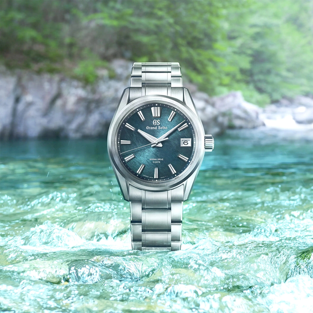 Grand Seiko Evolution 9 'Atera Valley' 40mm Emerald Green Dial Bracelet Watch - Berry's Jewellers