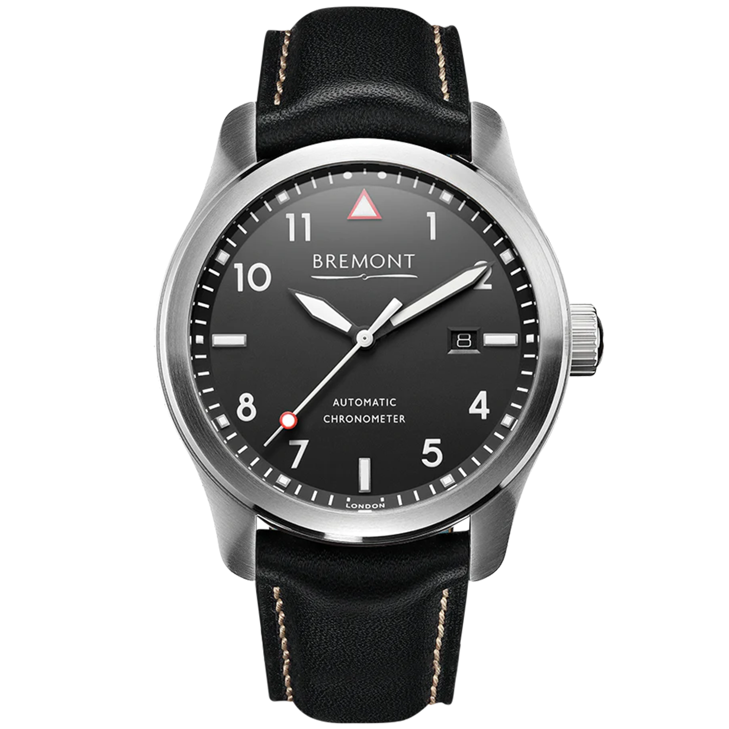 Solo WH 43mm Black Dial  Automatic Strap Watch