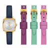 Lovely Square 20mm Steel Ladies Quartz Strap Watch Set