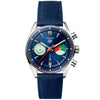 Carrera "Skipper" 39mm Blue Dial Automatic Chronograph Strap Watch