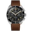 Terra Nova 42mm Black Dial Chronograph Automatic Strap Watch