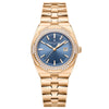 Overseas 33mm 18ct Pink Gold Denim Blue Dial Quartz Watch