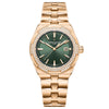 Overseas Self-winding 35mm 18ct Pink Gold Green Dial Watch