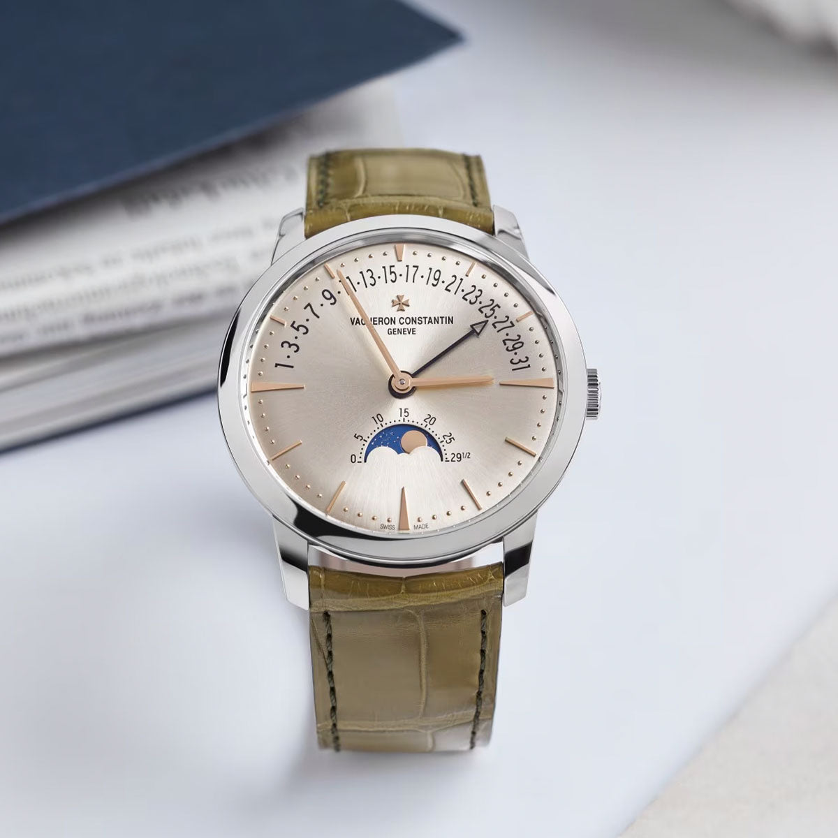 Patrimony Moonphase Retrograde 42.5mm 18ct White Gold Watch