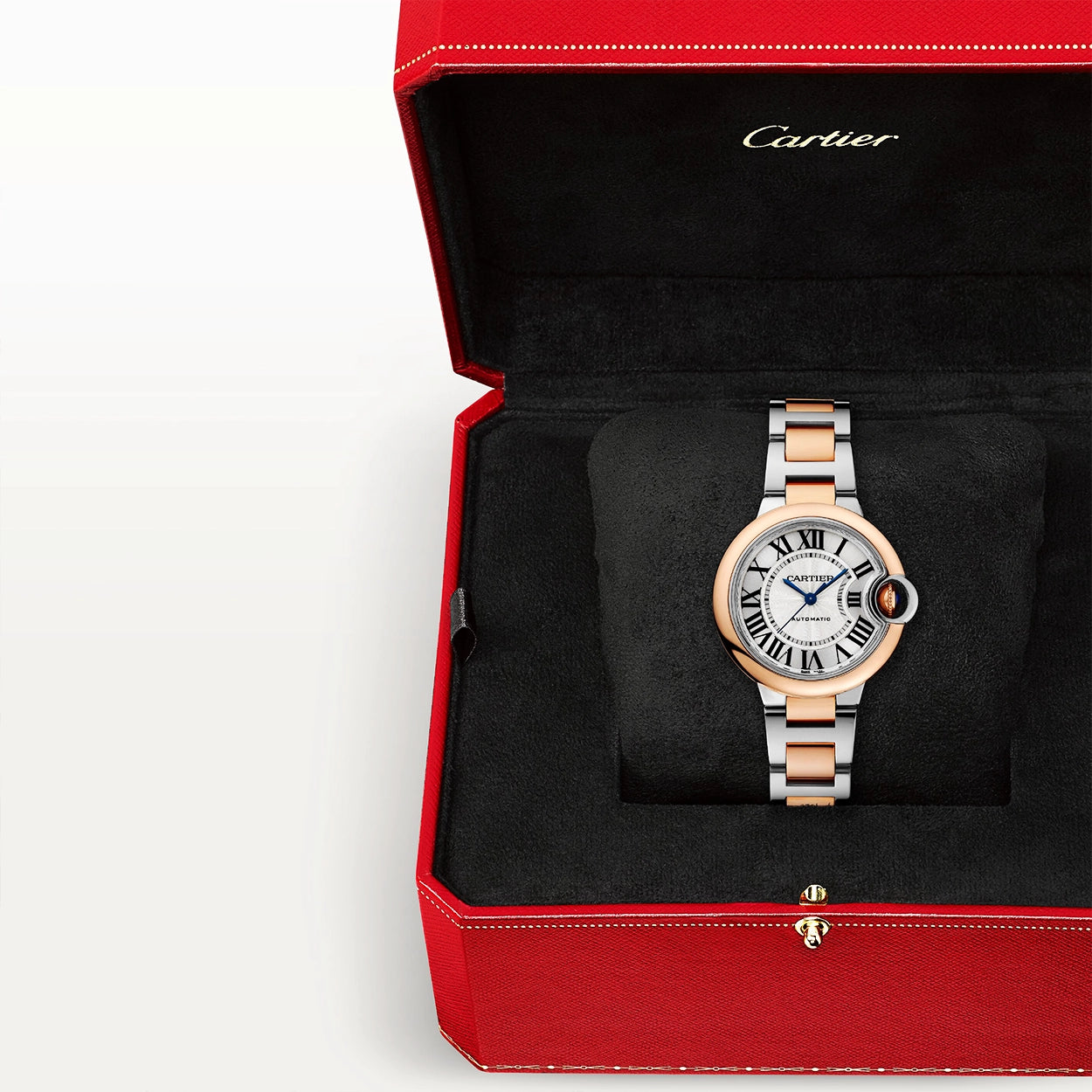 Cartier Ballon Bleu de Cartier 33mm 18ct Pink Gold and Steel Watch - Berry's Jewellers