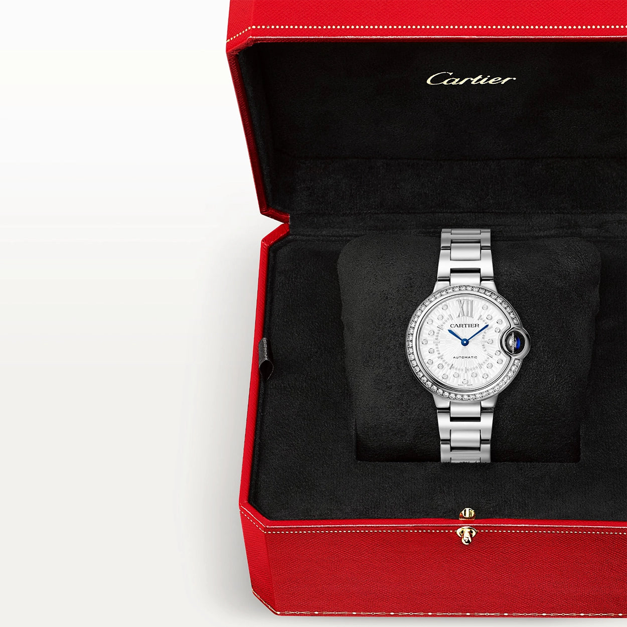 Cartier Ballon Bleu de Cartier 33mm Diamond Dial & Bezel Watch - Berry's Jewellers