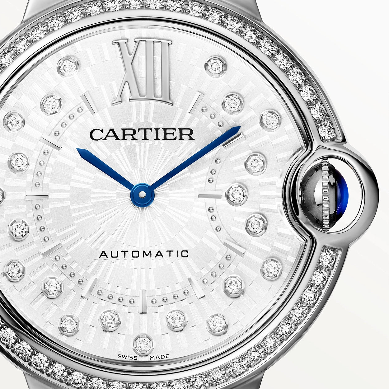 Cartier Ballon Bleu de Cartier 36mm Diamond Dial & Bezel Watch - Berry's Jewellers