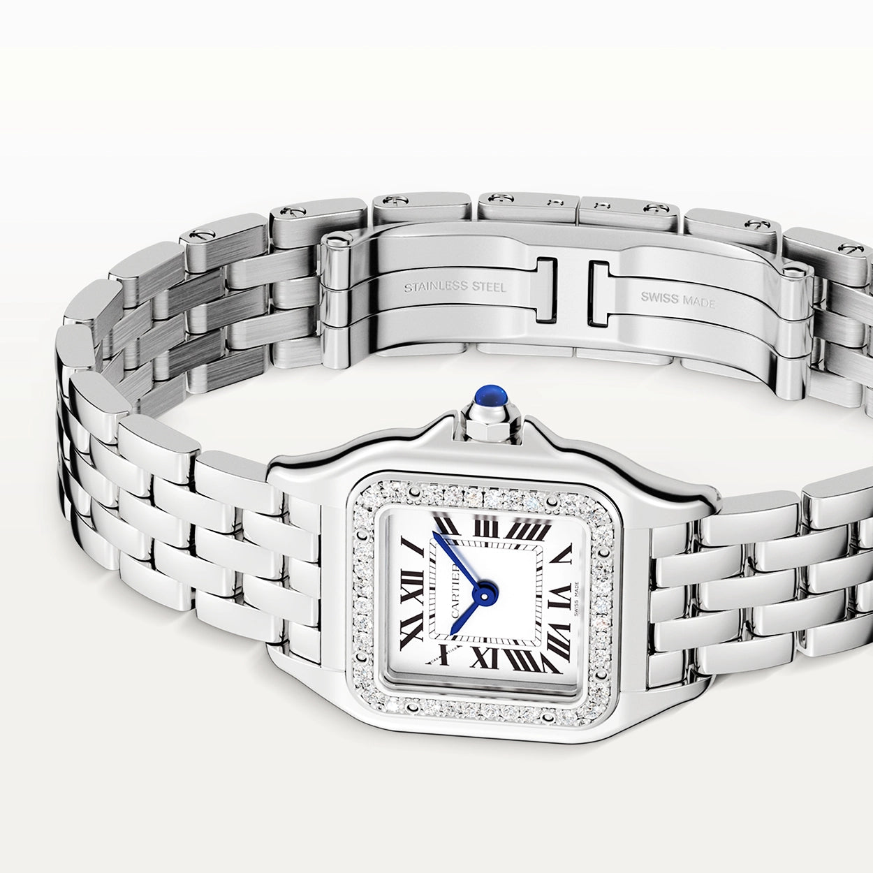 Cartier Panthère de Cartier Small Steel Diamond Bezel Watch - Berry's Jewellers