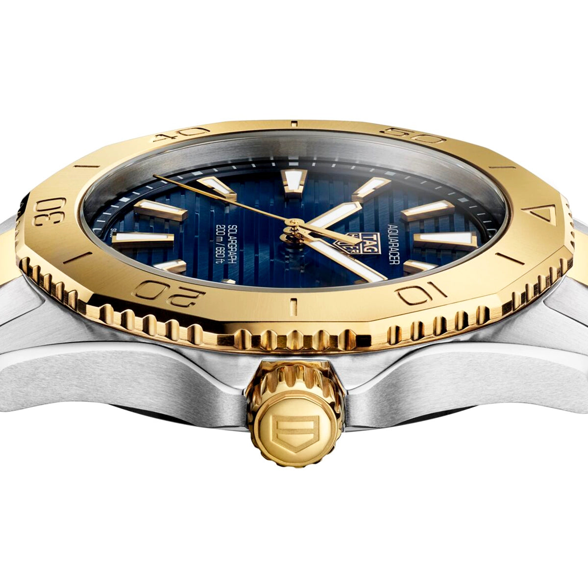 TAG Heuer Aquaracer Professional 200 Solargraph 40mm Two-Tone Bracelet Watch - Berry's Jewellers