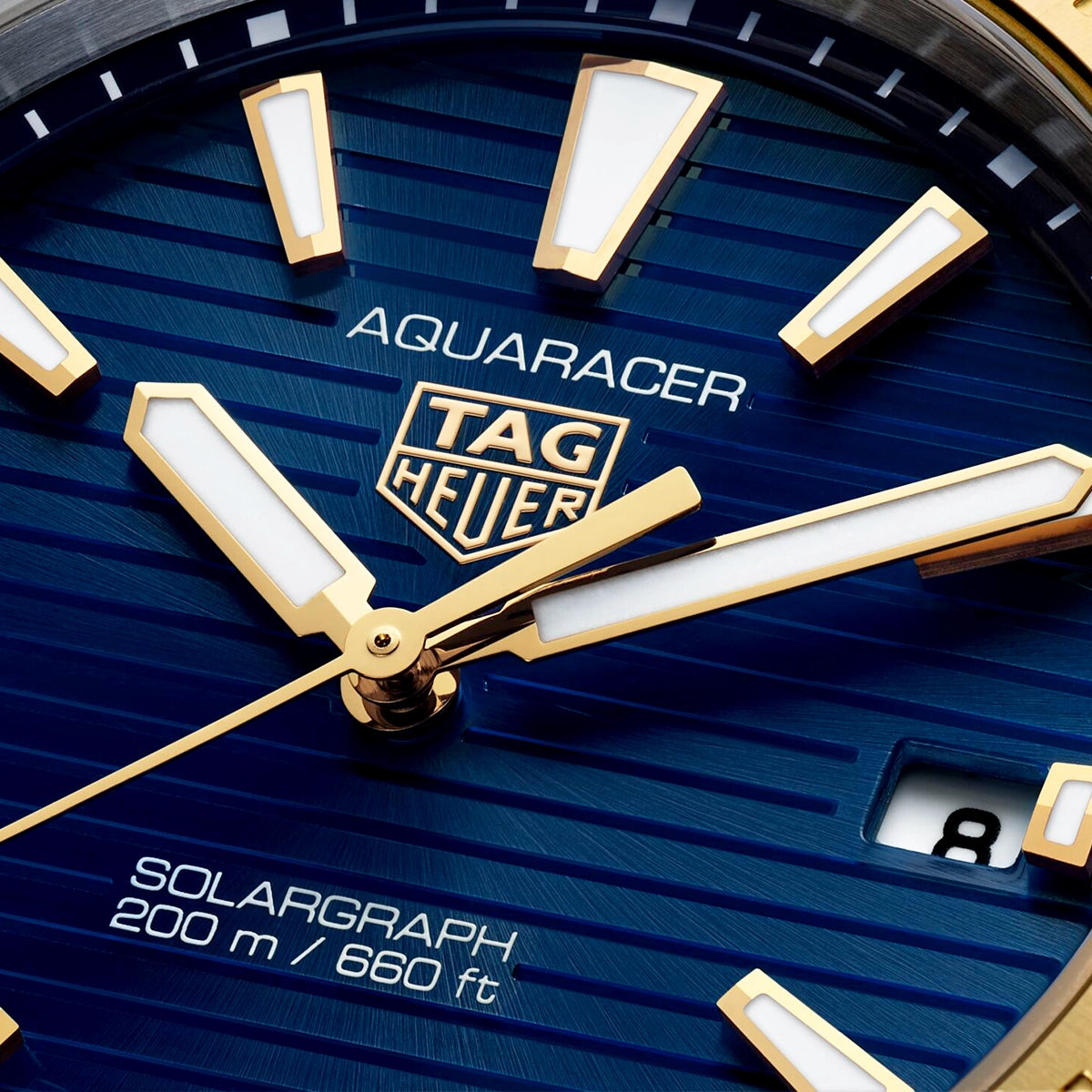 TAG Heuer Aquaracer Professional 200 Solargraph 40mm Two-Tone Bracelet Watch - Berry's Jewellers