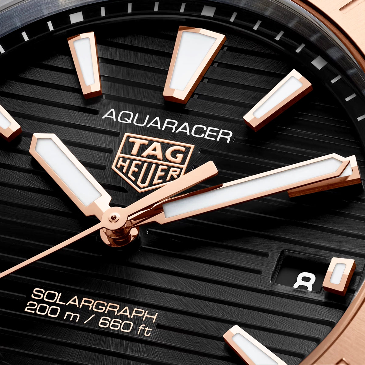 TAG Heuer Aquaracer Professional 200 Solargraph Black Dial Two-Tone Bracelet Watch - Berry's Jewellers