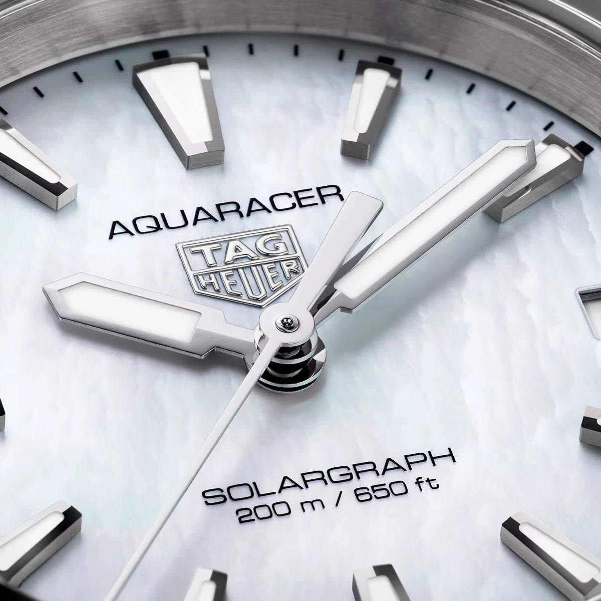 TAG Heuer Aquaracer Professional 200 Solargraph 34mm Mother of Pearl Dial Watch - Berry's Jewellers