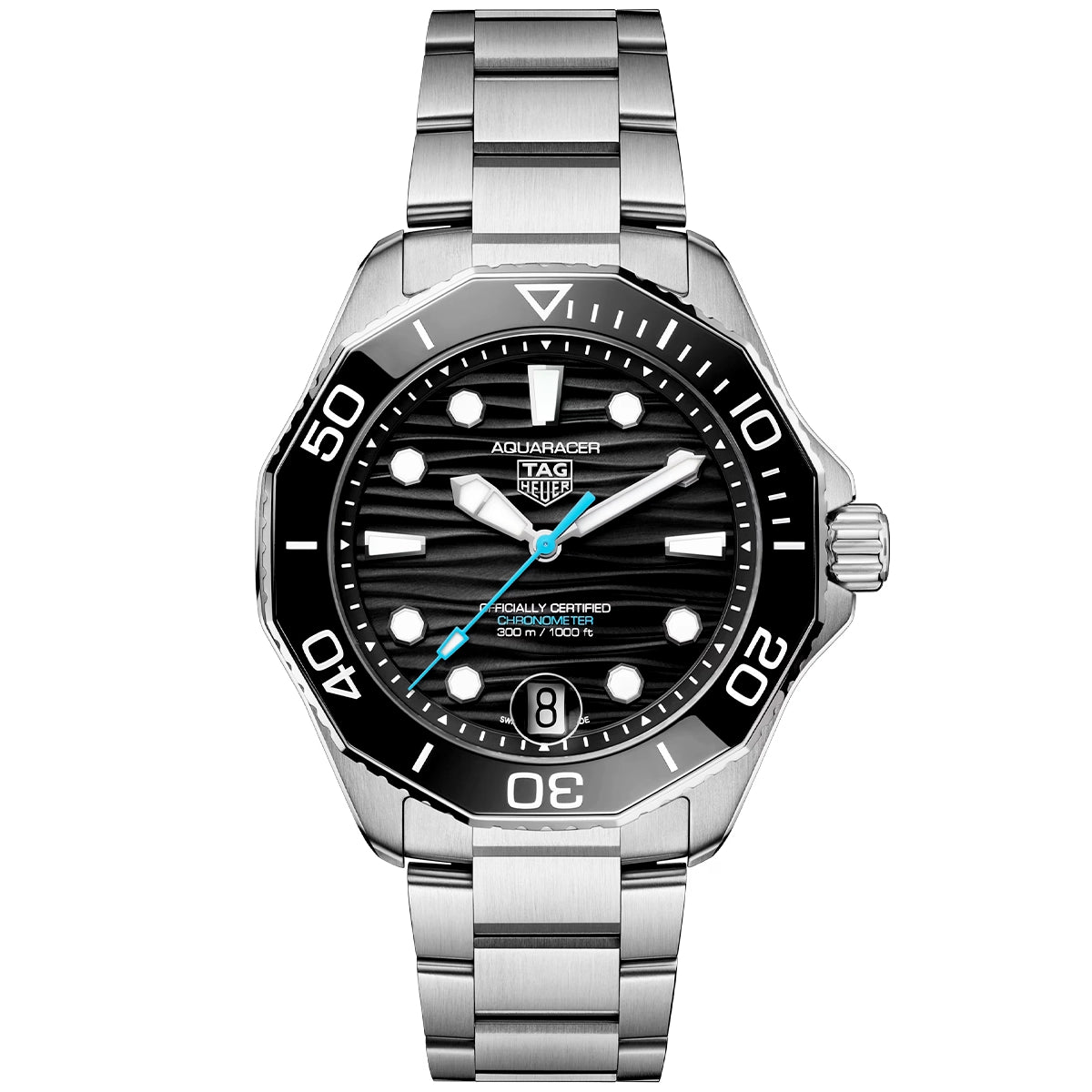 Aquaracer Professional 300 Date 42mm Black Dial Bracelet Watch