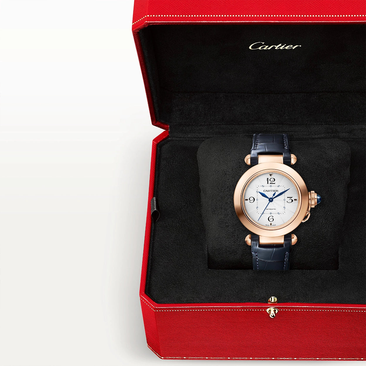 Cartier Pasha de Cartier 35mm 18ct Rose Gold Ladies Strap Watch - Berry's Jewellers