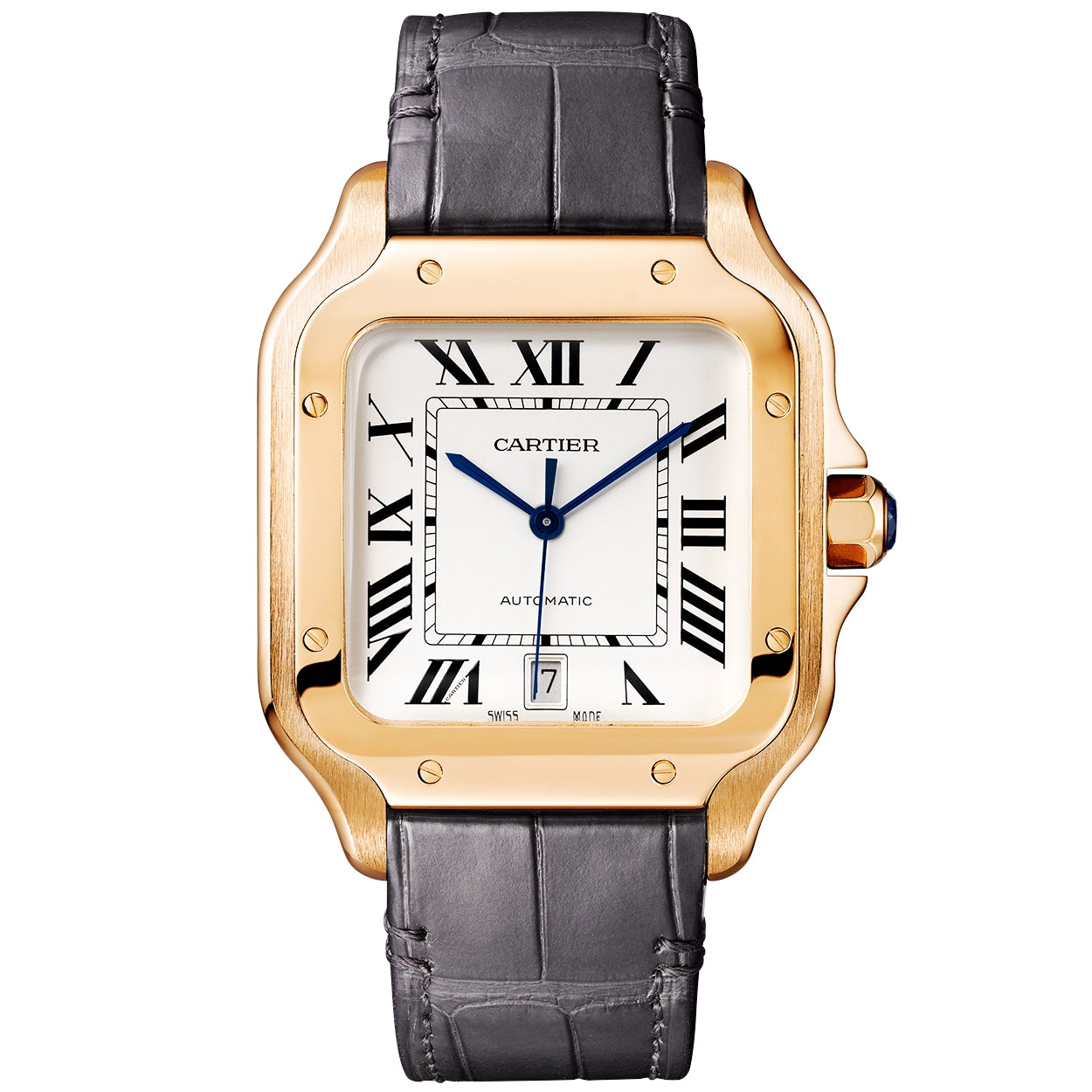 Cartier Santos de Cartier Large Automatic 18ct Rose Gold Bracelet Watch - Berry's Jewellers