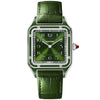 Santos-Dumont Large Platinum Green Lacquer Limited Edition Watch