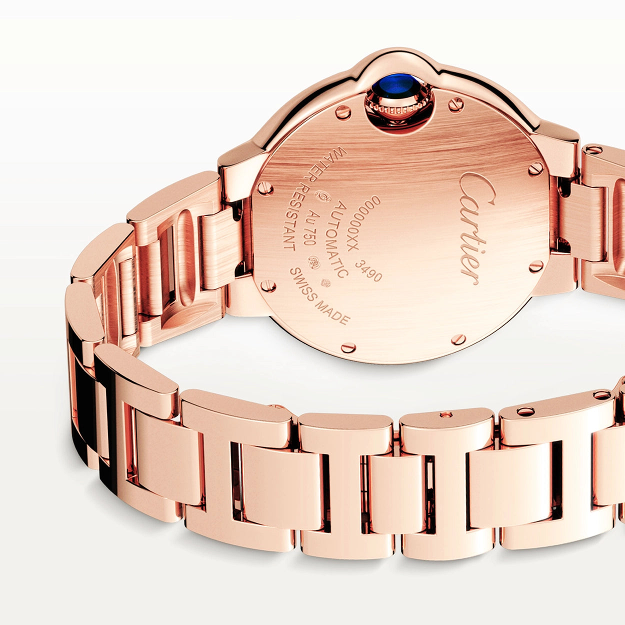 Cartier Ballon Bleu de Cartier 33mm 18ct Rose Gold Diamond Bezel Watch - Berry's Jewellers