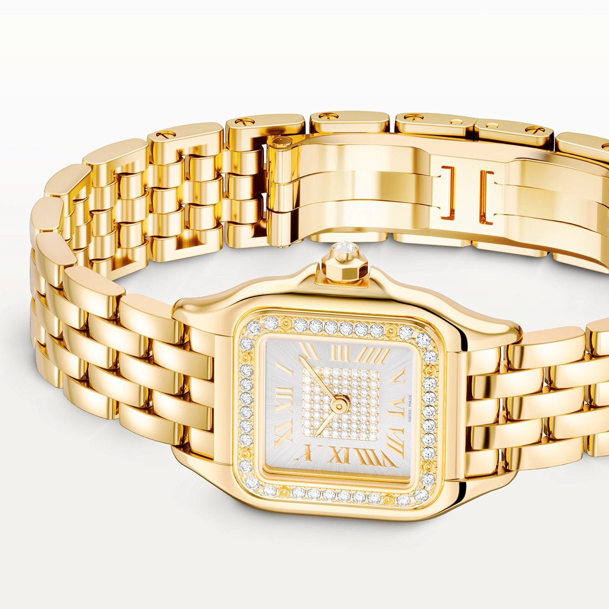 Cartier Panthère de Cartier Small 18ct Yellow Gold Diamond Dial & Bezel Watch - Berry's Jewellers