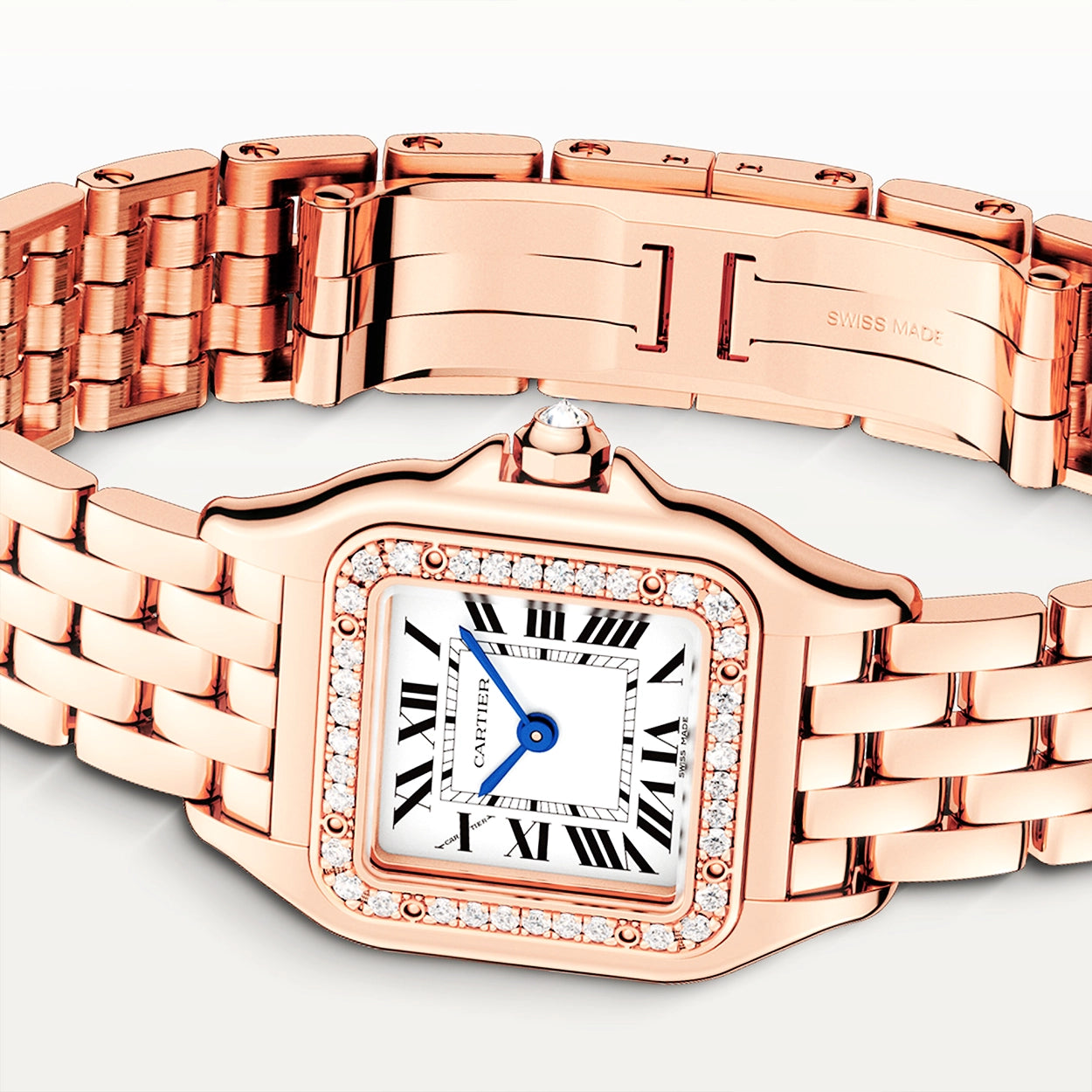 Cartier Panthère de Cartier Small 18ct Rose Gold Diamond Set Watch - Berry's Jewellers