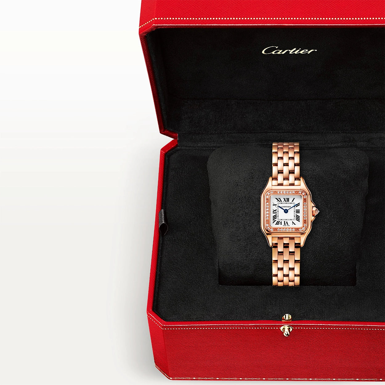 Cartier Panthère de Cartier Small 18ct Rose Gold Diamond Set Watch - Berry's Jewellers