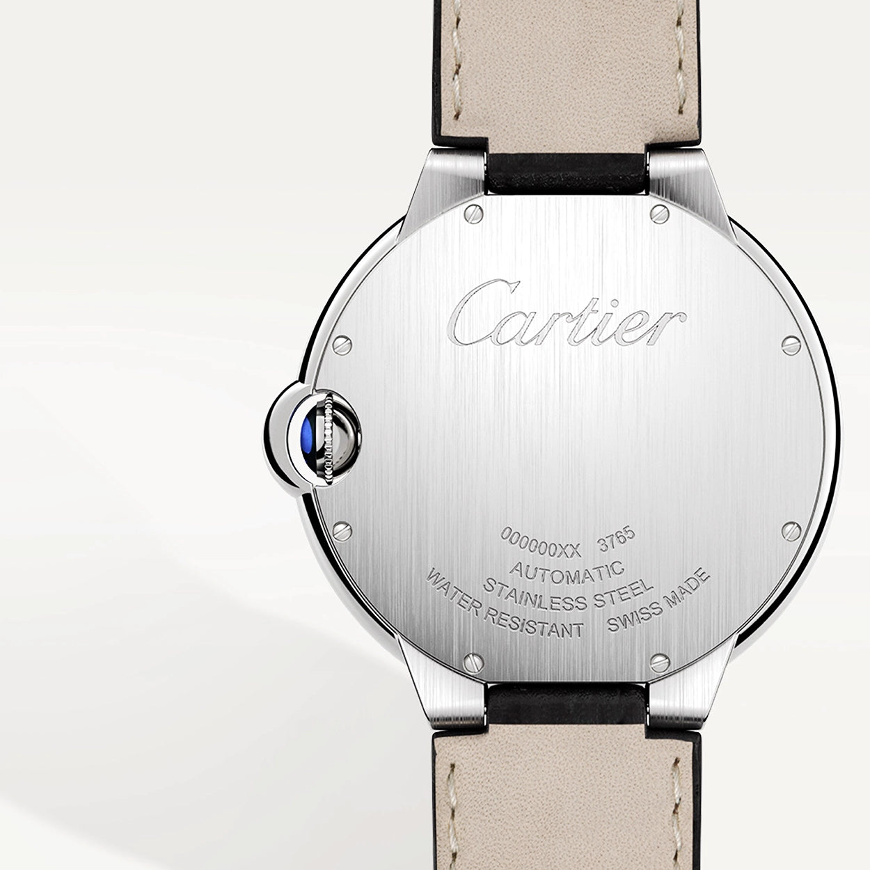 Cartier Ballon Bleu de Cartier 42mm Silver Dial Men's Automatic Leather Strap Watch - Berry's Jewellers