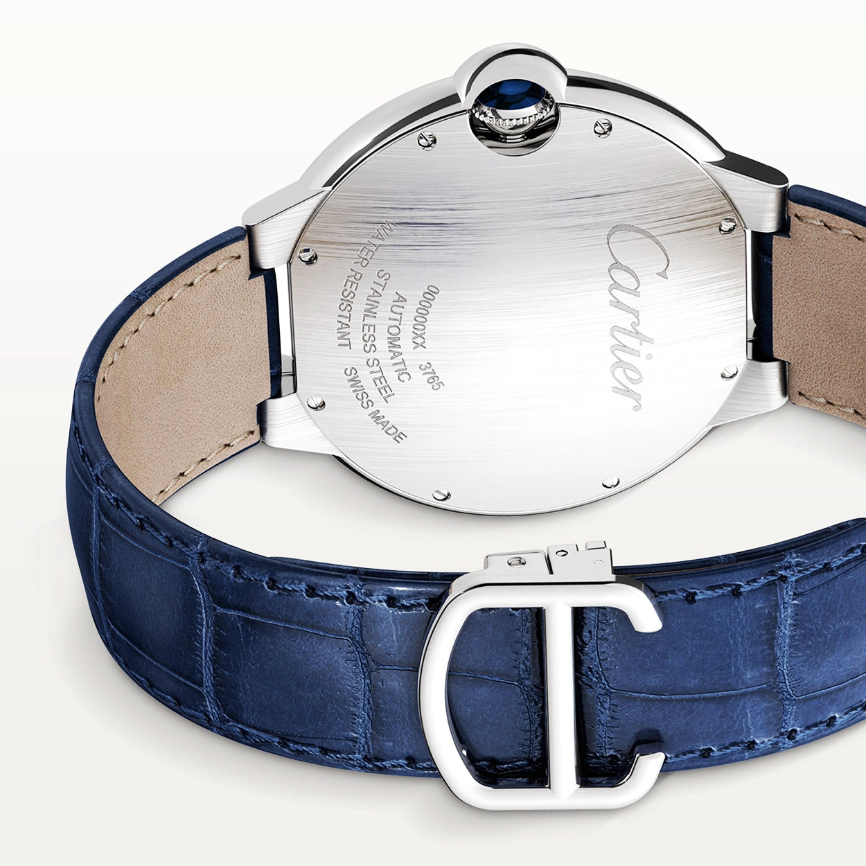 Cartier Ballon Bleu de Cartier 42mm Blue Dial Men's Automatic Leather Strap Watch - Berry's Jewellers