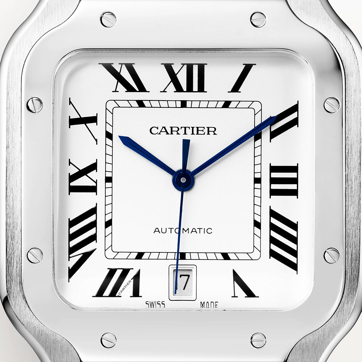 Cartier Santos de Cartier Large Steel Bracelet/Strap Watch - Berry's Jewellers