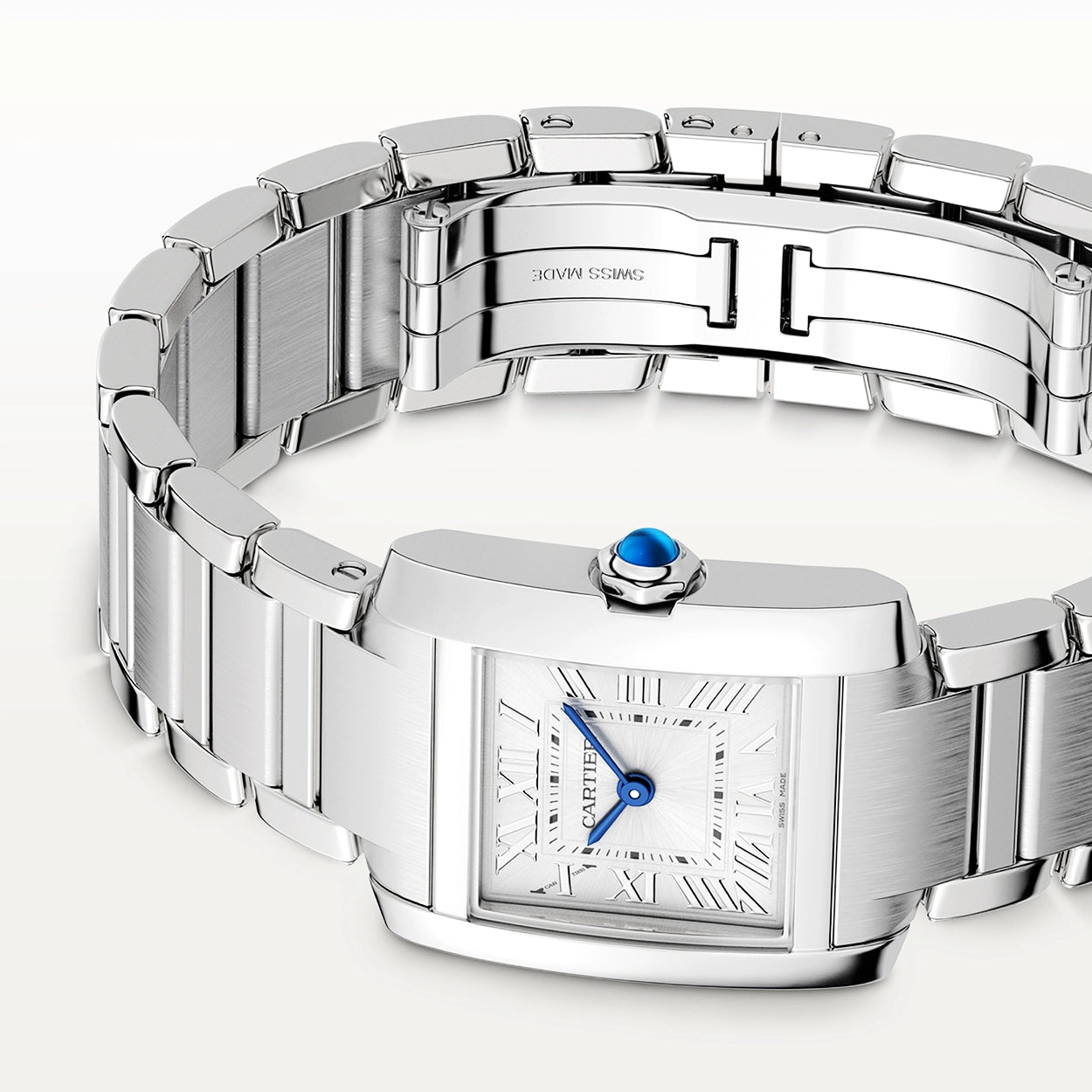 Cartier Tank Française Small Steel Ladies Bracelet Watch - Berry's Jewellers