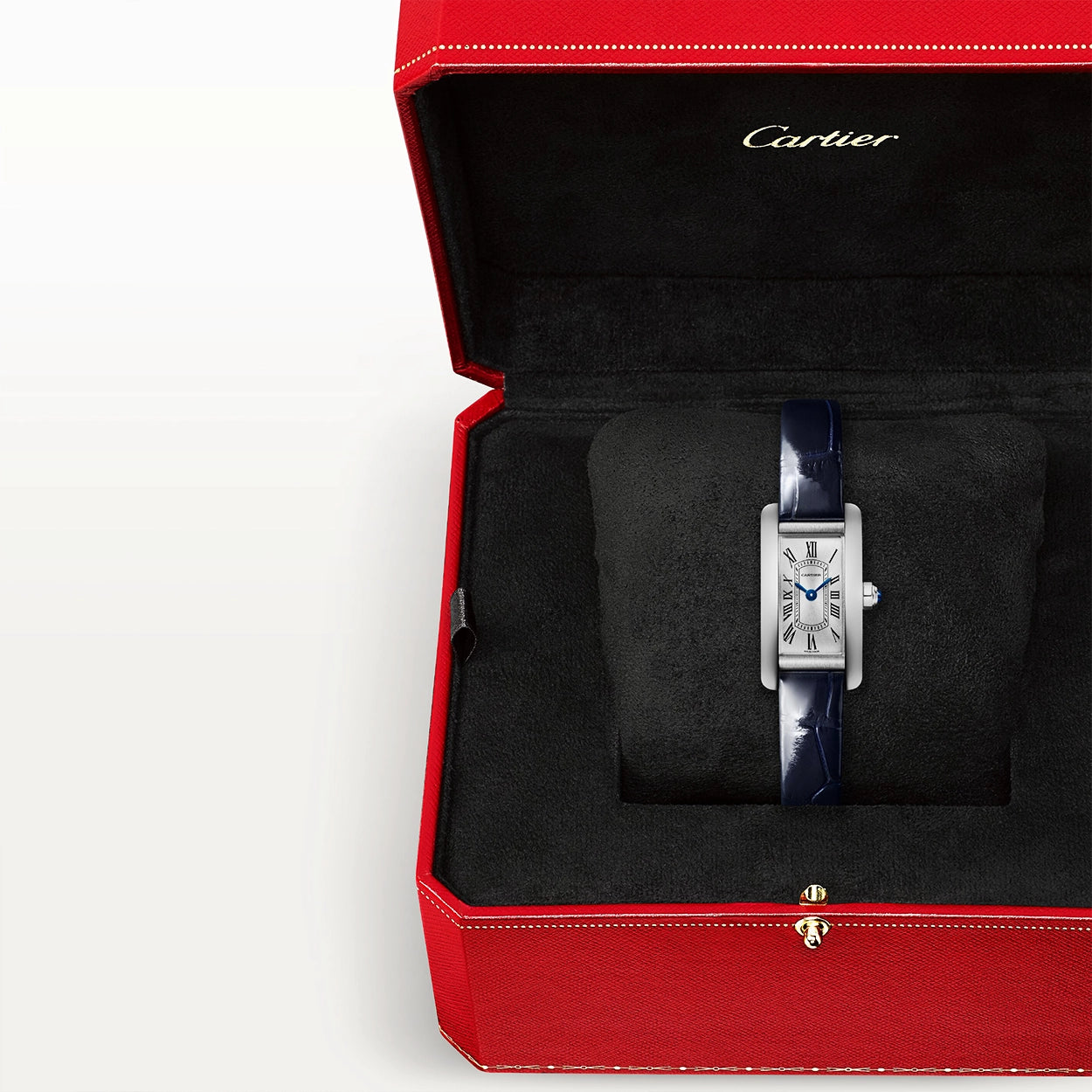 Cartier Tank Américaine Mini Steel Ladies Leather Strap Watch - Berry's Jewellers