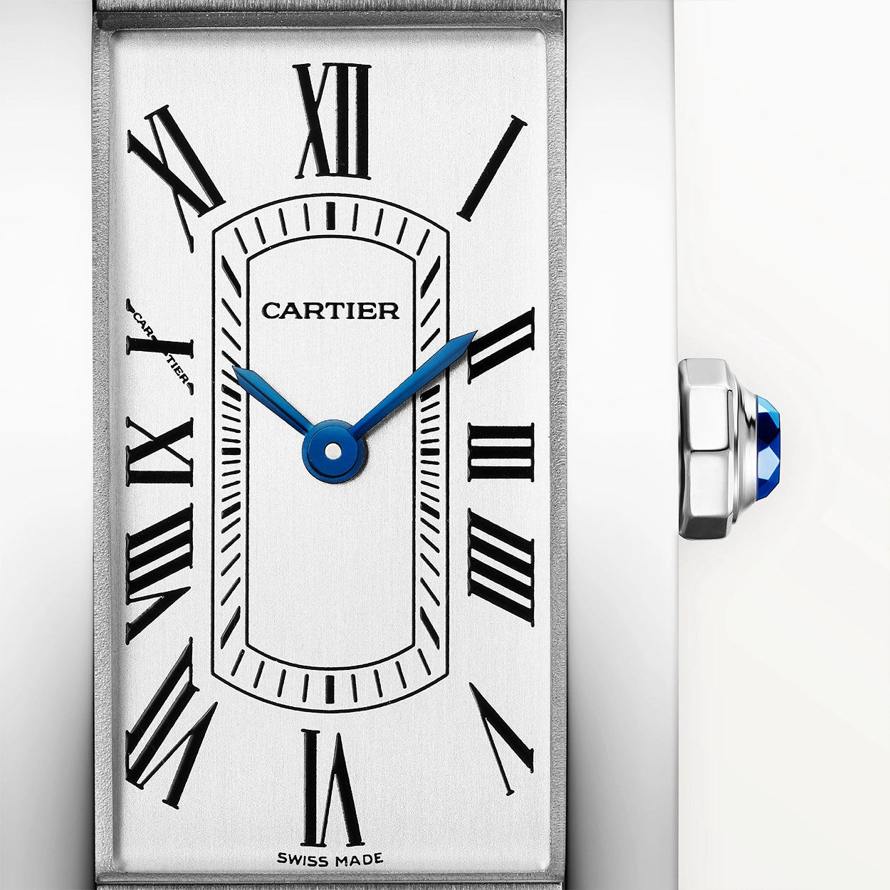 Cartier Tank Américaine Small Steel Ladies Leather Strap Watch - Berry's Jewellers