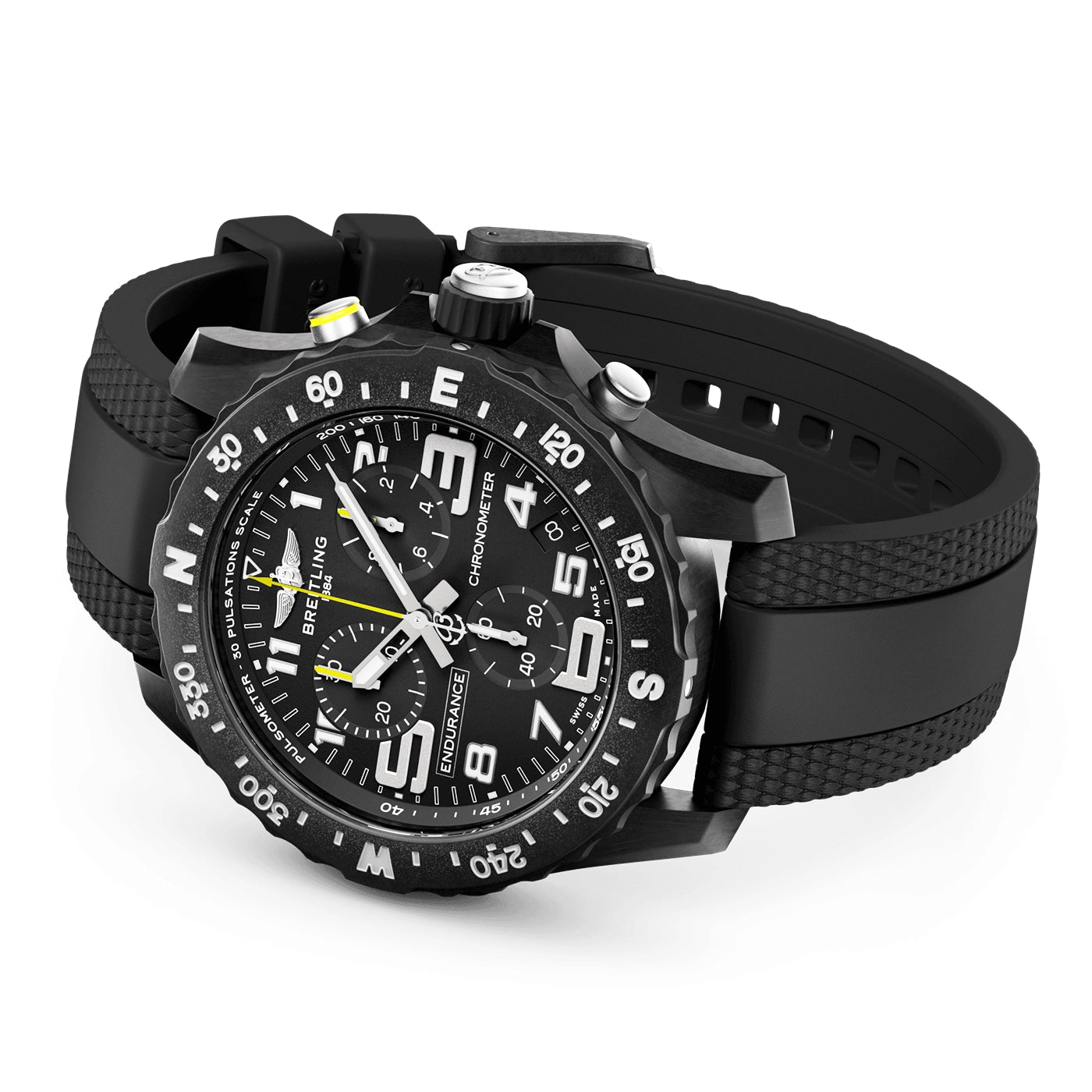 Breitling Endurance Pro 44mm Breitlight Black Dial Rubber Strap Watch - Berry's Jewellers