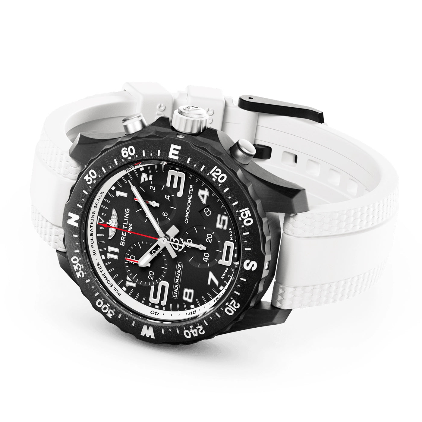 Endurance Pro 38mm Breitlight Black/White Rubber Strap Watch