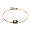 Gucci Interlocking 18ct Yellow Gold Black Onyx Bracelet