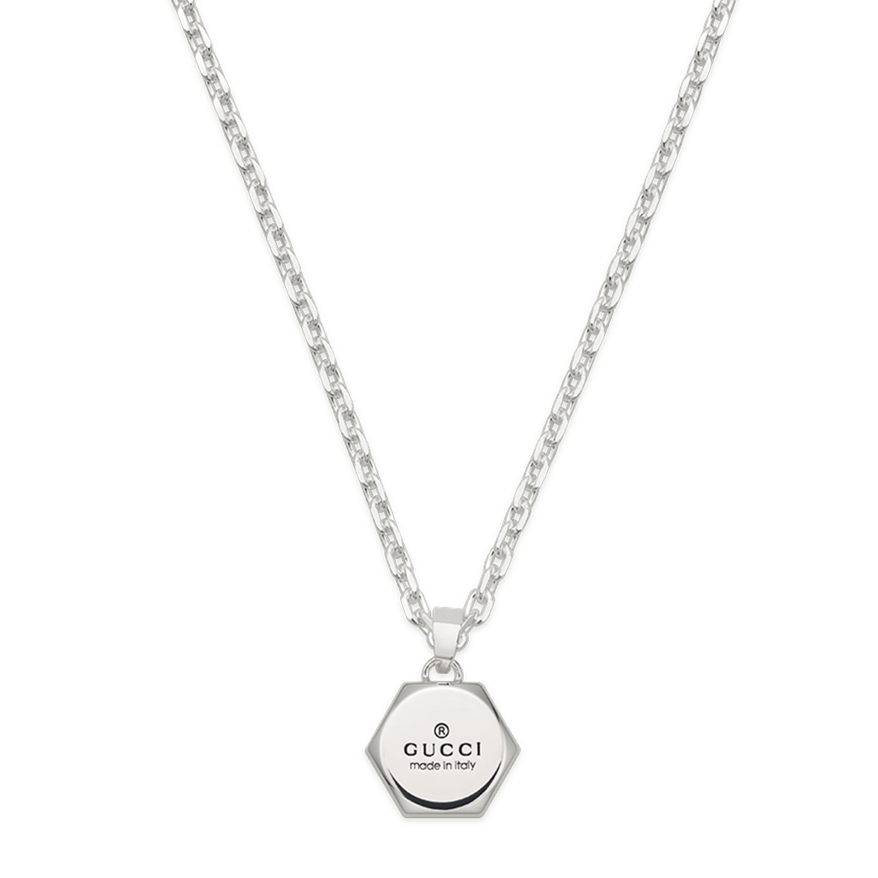 Gucci Sterling Silver Trademark Necklace