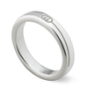 Tag Sterling Silver Slim With Interlocking G Logo Ring