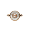 Gucci Interlocking 18ct Rose Gold Mother Of Pearl And Diamond Ring