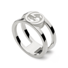 Gucci Interlocking Sterling Silver 9mm Ring