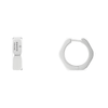 Gucci Sterling Silver Trademark Hoop Earrings