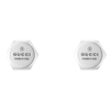 Gucci Sterling Silver Trademark Stud Earrings