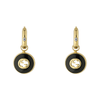 Gucci Interlocking 18ct Yellow Gold Black Onyx Drop Earrings