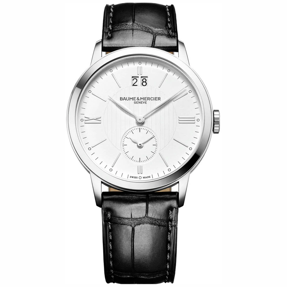 Classima 42mm White Dial Steel Quartz Mens Strap Watch