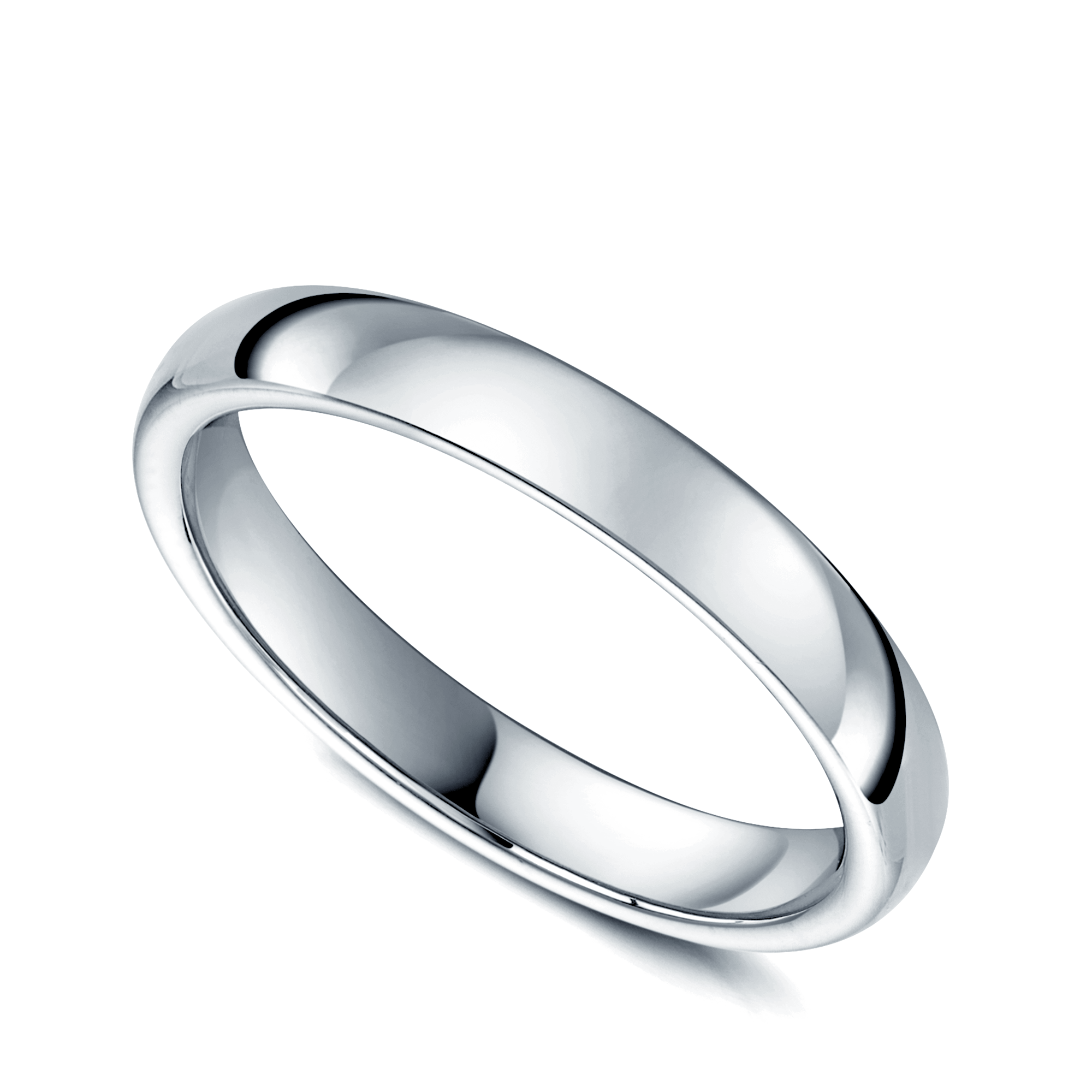 Platinum Classic Court Ladies Wedding Ring